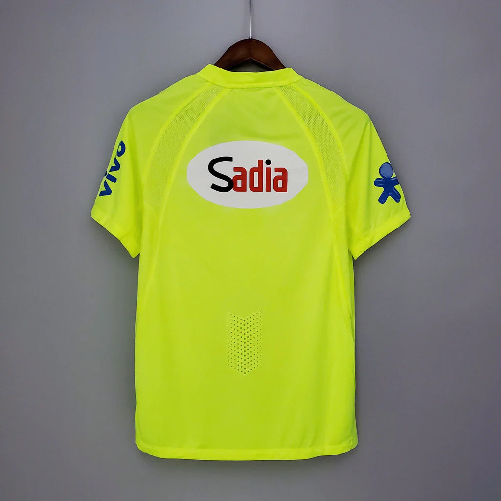 Camisa Brasil Retrô Treino 2010 Amarela Fluorescente Masculina
