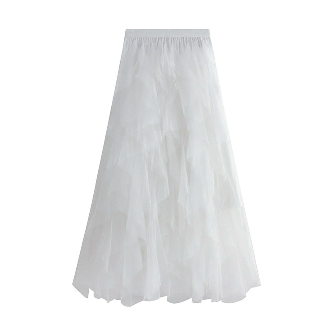 Saia de Tule - Modelo Midi + Brinde 1 Par De Brinco Banhado a Ouro