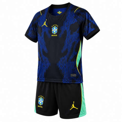 Kit Infantil Seleção Brasileira II 2026 Azul Away Copa do Mundo