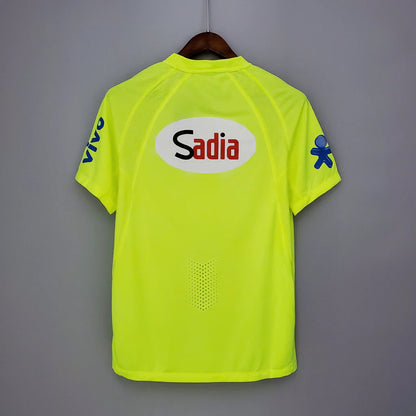 Camisa Brasil Retrô Treino 2010 Amarela Fluorescente Masculina