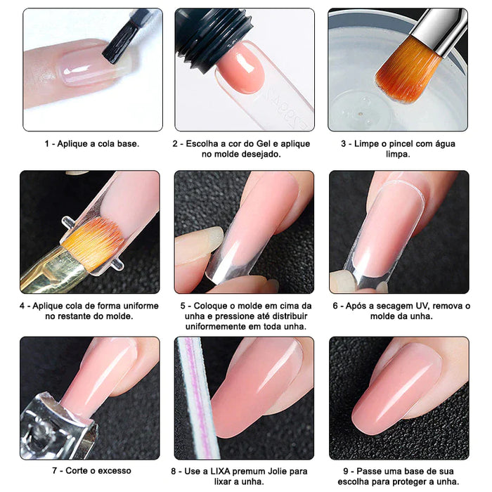 Alongamento Fácil de Unhas LuxGel Née Jolie