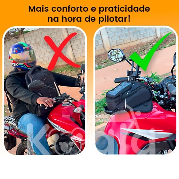 Bolsa de Tanque com Fixação Por Imãs + Meia de Silicone Impermeável de Brinde! (SOMENTE HOJE)