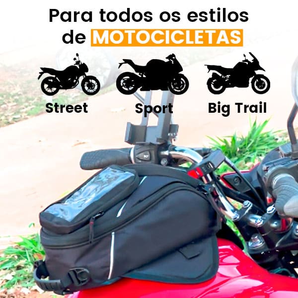 Bolsa de Tanque com Fixação Por Imãs + Meia de Silicone Impermeável de Brinde! (SOMENTE HOJE)