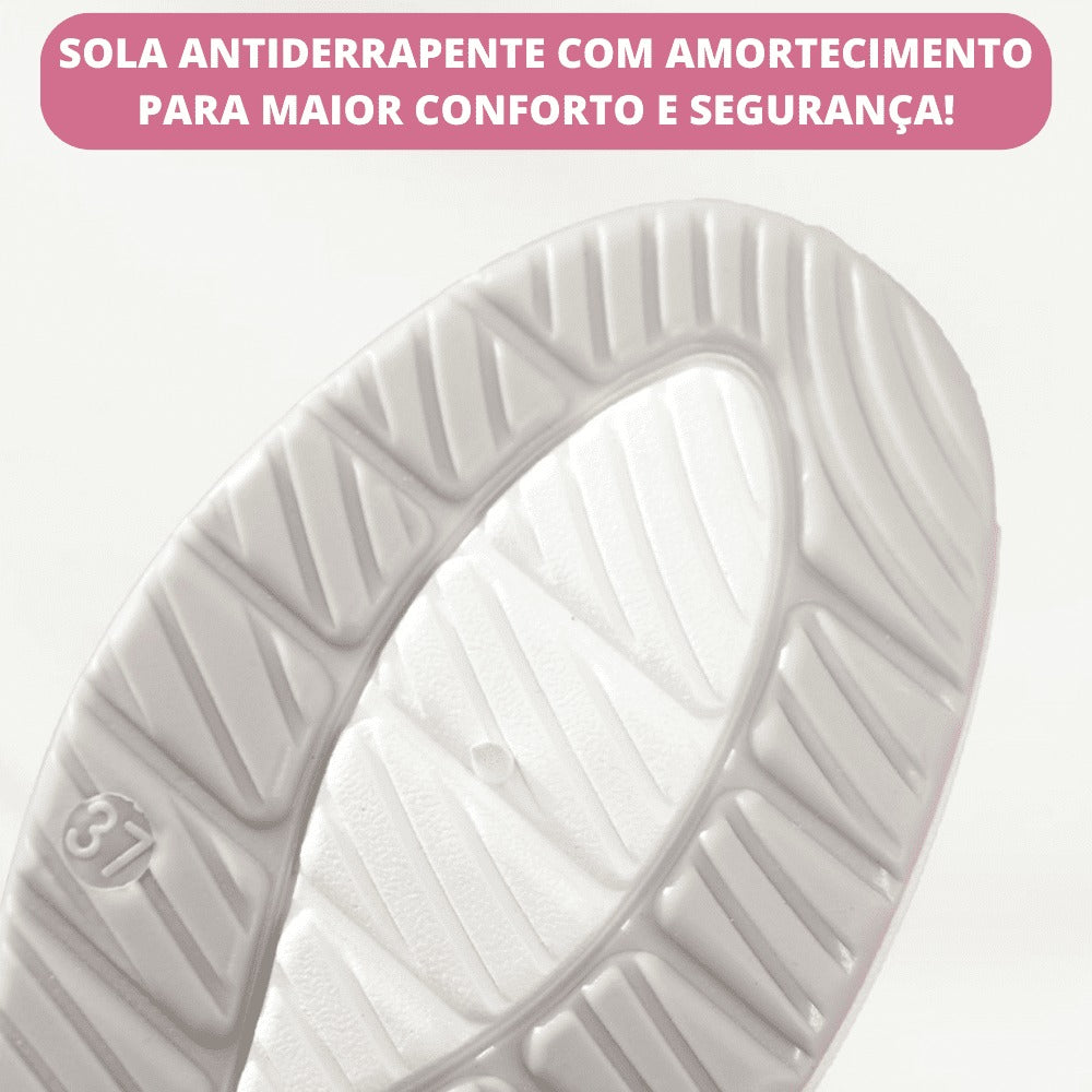 Tênis Anatômico Feminino Com Amortecimento Sport Flowers - Lançamento