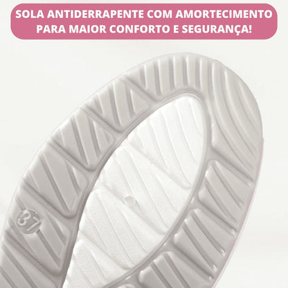 Tênis Anatômico Feminino Com Amortecimento Sport Flowers - Lançamento