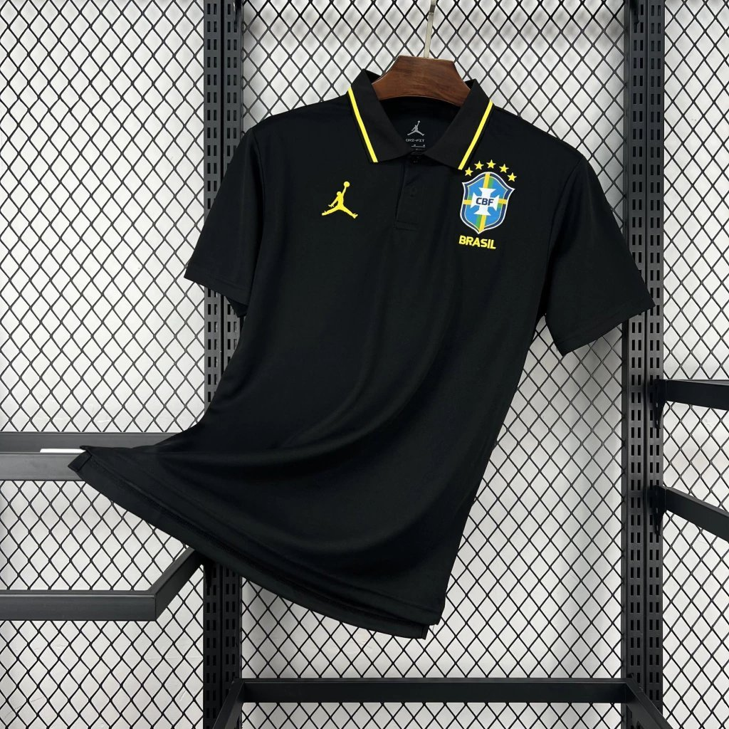 Camisa Brasil Gola Polo 2026 Preta