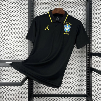 Camisa Brasil Gola Polo 2026 Preta