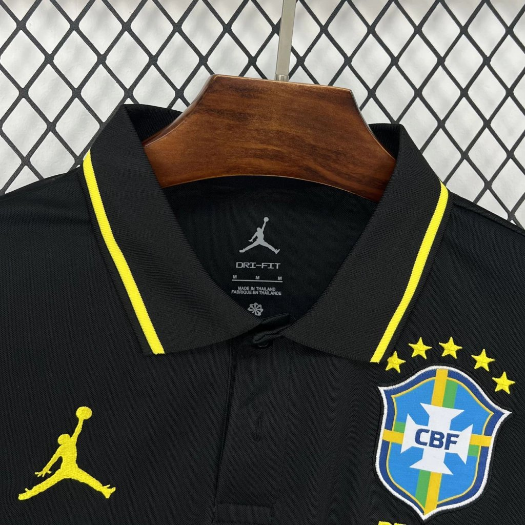 Camisa Brasil Gola Polo 2026 Preta
