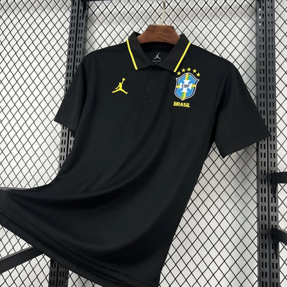 Camisa Brasil Gola Polo 2026 Preta