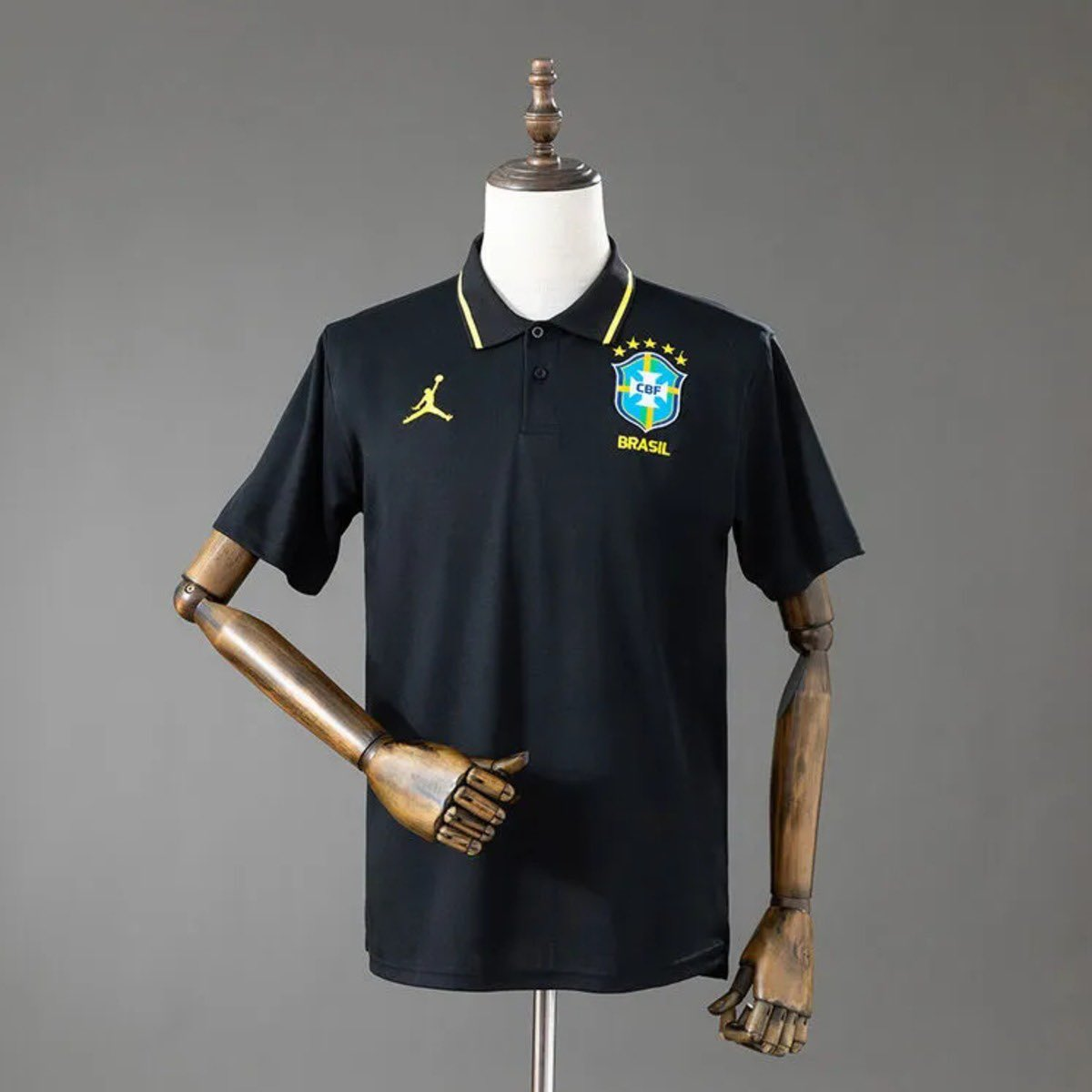 Camisa Brasil Gola Polo 2026 Preta