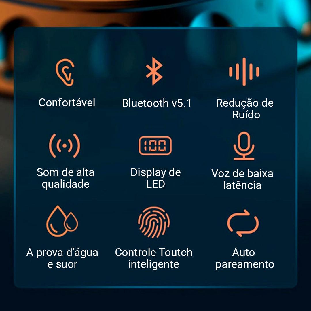 Fone de Ouvido Hyperpods Pro M10 TWS - Sem Fio Bluetooth