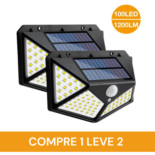 Luminária Solar LED com Sensor | 2 Unidades