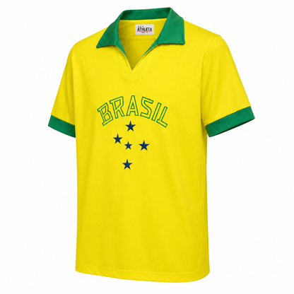Camisa Seleção Brasileira Retrô 1958 Amarela Home