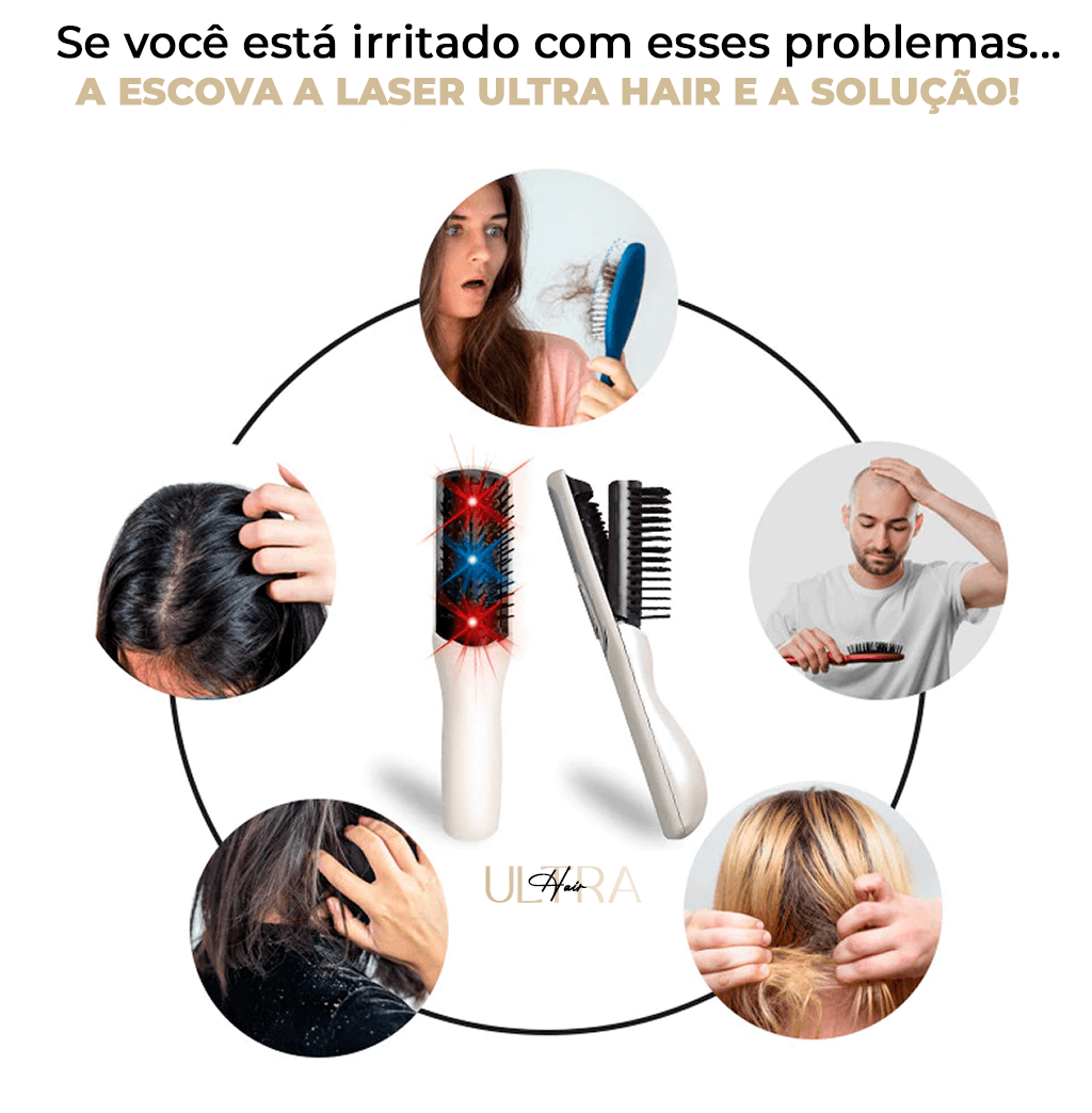 Escova de Crescimento Capilar Ultra Hair - [ÚLTIMO DIA COM FRETE GRÁTIS]