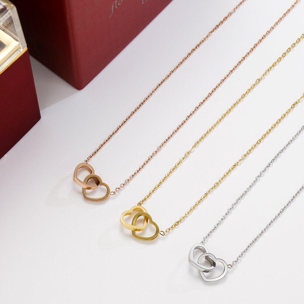 Caixa Rotativa Rosa Eterna Com Colar de Coração Personalizado