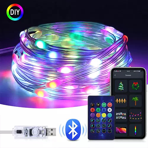 Luzes Externas de Natal com APP Wi-Fi e Bluetooth – Smart Led  (Promoção de Natal)