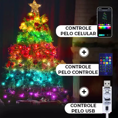 Luzes Externas de Natal com APP Wi-Fi e Bluetooth – Smart Led  (Promoção de Natal)