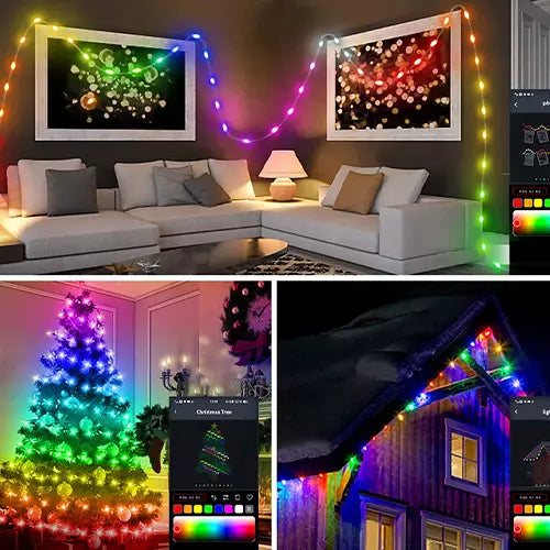 Luzes Externas de Natal com APP Wi-Fi e Bluetooth – Smart Led  (Promoção de Natal)