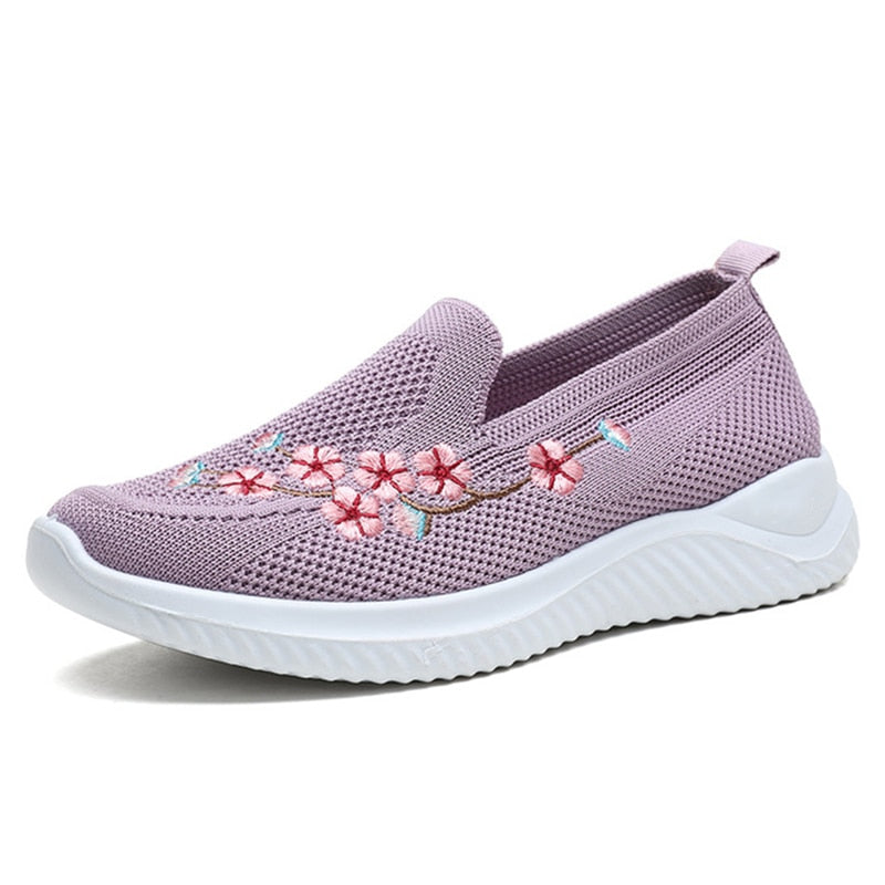 Tênis Anatômico Feminino FLORA - Feito Em Malha Elástica Respirável