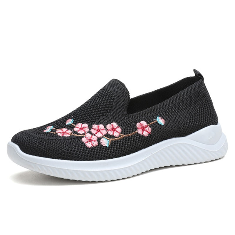 Tênis Anatômico Feminino FLORA - Feito Em Malha Elástica Respirável