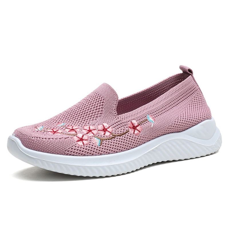 Tênis Anatômico Feminino FLORA - Feito Em Malha Elástica Respirável