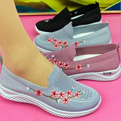 Tênis Anatômico Feminino FLORA - Feito Em Malha Elástica Respirável