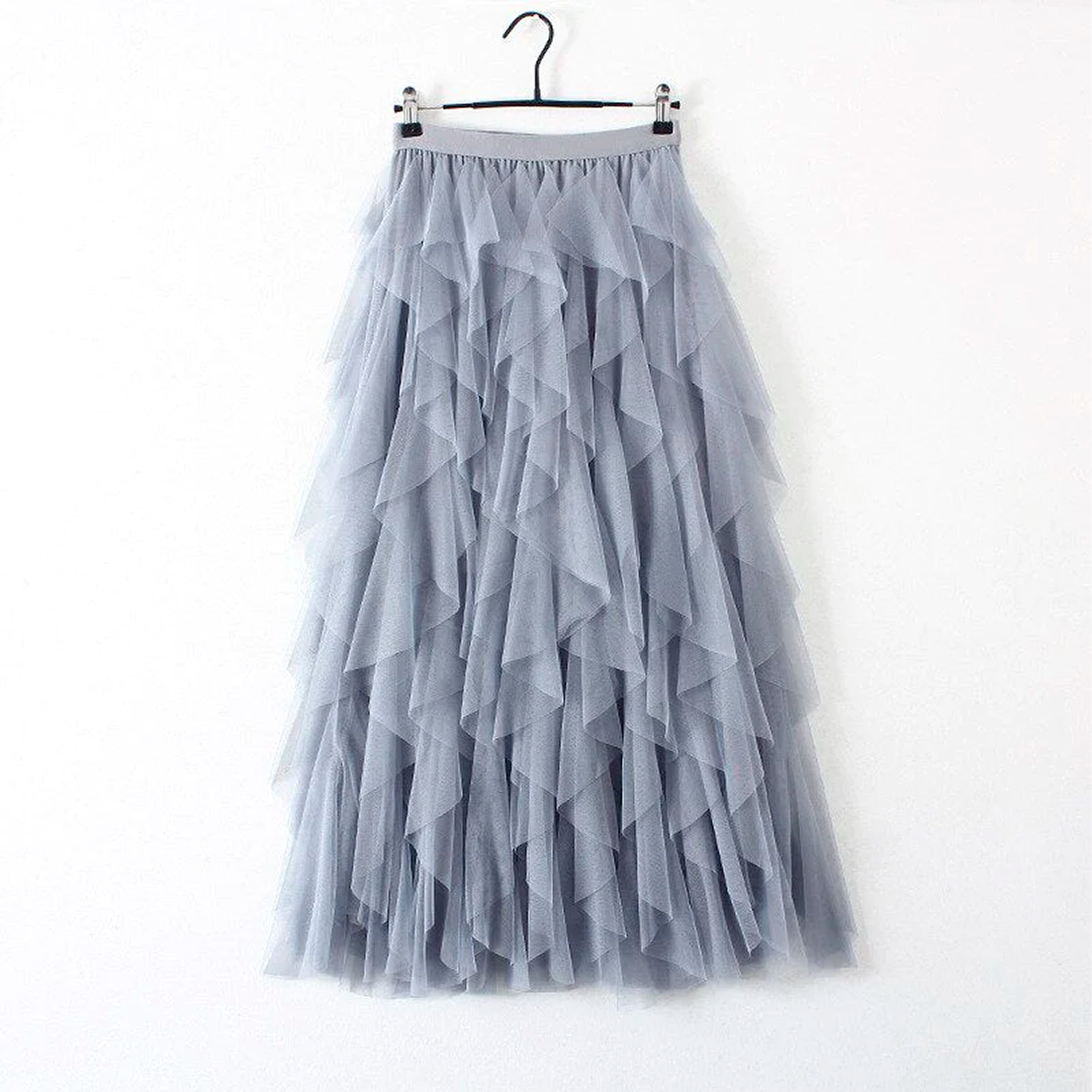 Saia de Tule - Modelo Midi + Brinde 1 Par De Brinco Banhado a Ouro