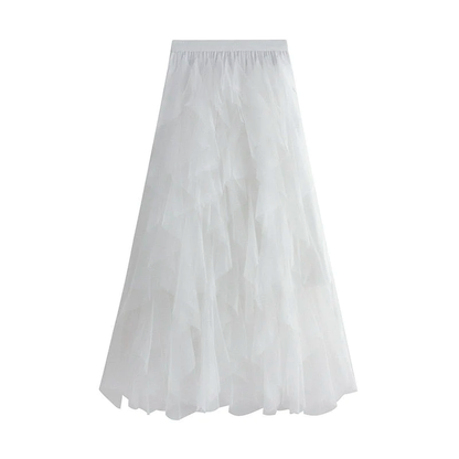 Saia de Tule - Modelo Midi + Brinde 1 Par De Brinco Banhado a Ouro