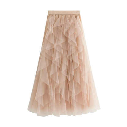 Saia de Tule - Modelo Midi + Brinde 1 Par De Brinco Banhado a Ouro