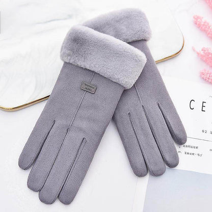 Luva de Frio Feminina Inverno Touch Screen  - Couro Sintético