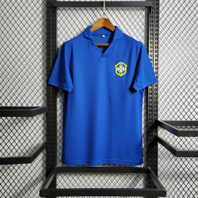 Camisa Brasil Retrô 1958 Azul Away Torcedor Masculina