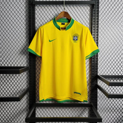 Camisa Brasil Retrô 2006 Amarela Home Copa da Alemanha Masculina