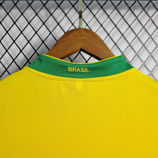 Camisa Brasil Retrô 2006 Amarela Home Copa da Alemanha Masculina