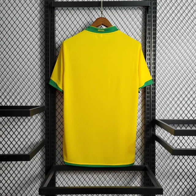 Camisa Brasil Retrô 2006 Amarela Home Copa da Alemanha Masculina