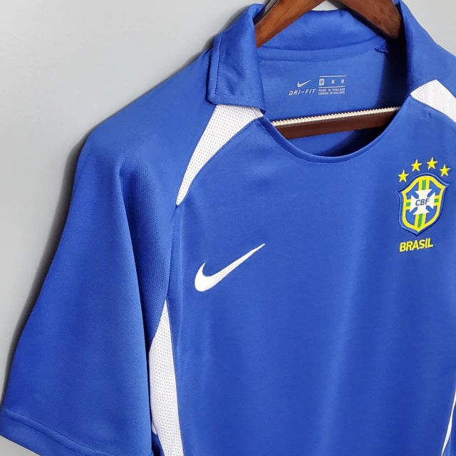 Camisa Brasil Retrô 2002 Azul Away Penta Campeão Masculina