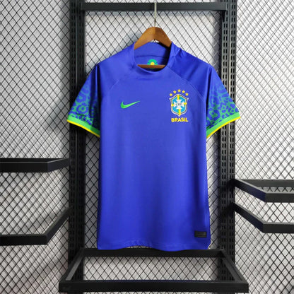 Camisa Brasil Retrô 2022 Azul Onça Away Masculina