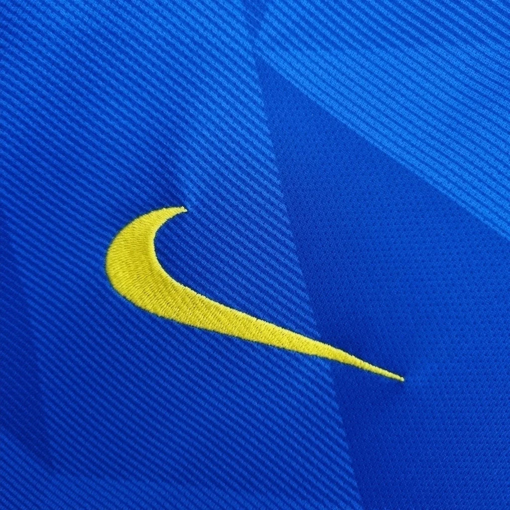 Camisa Brasil Retrô 2018 Azul Away Copa do Mundo Masculina