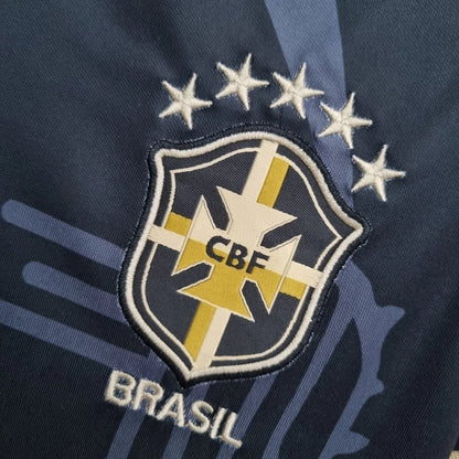 Camisa Seleção Brasileira Edição Especial Nordeste 2022/2023 Preta Dourada Feminina