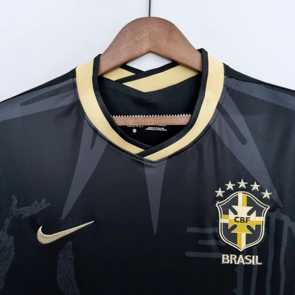 Camisa Seleção Brasileira Concept Nordeste Preta Masculina Edição Especial