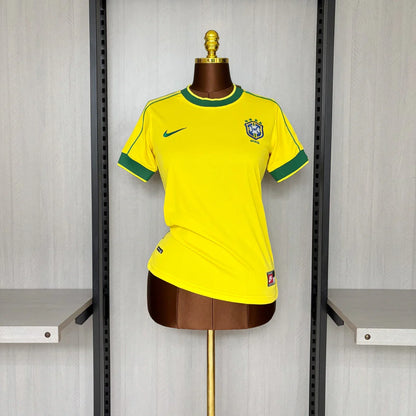 Camisa Brasil Retrô 1998 Amarela Feminina