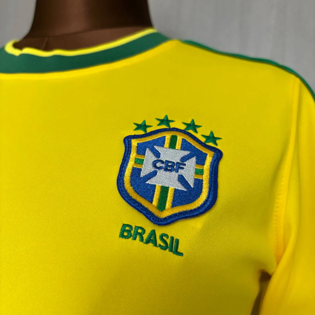 Camisa Brasil Retrô 1998 Amarela Feminina