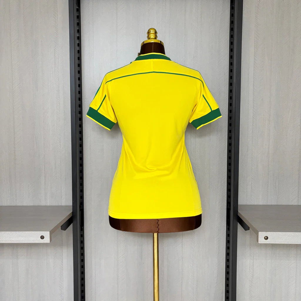 Camisa Brasil Retrô 1998 Amarela Feminina