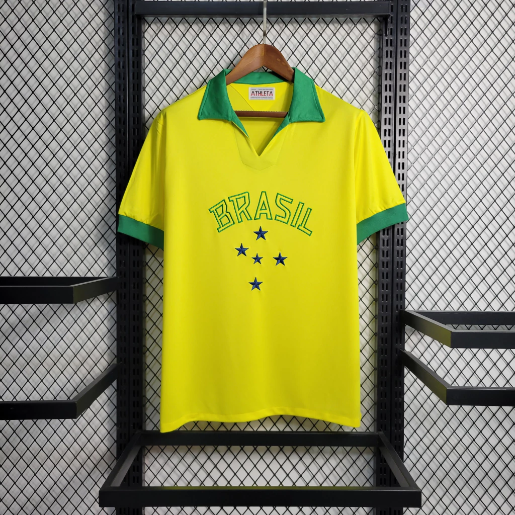 Camisa Seleção Brasileira Retrô 1958 Amarela Home