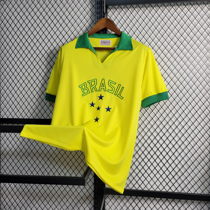 Camisa Seleção Brasileira Retrô 1958 Amarela Home