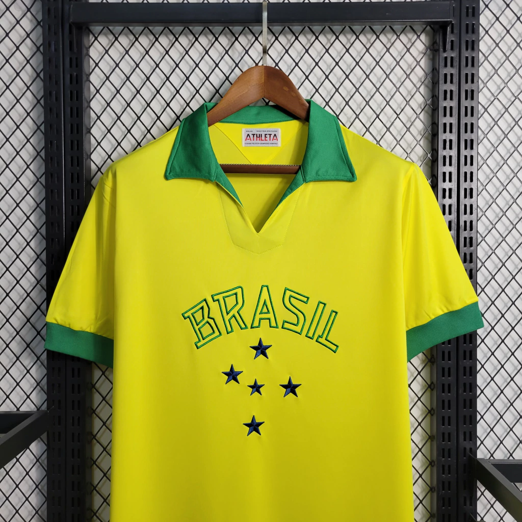 Camisa Seleção Brasileira Retrô 1958 Amarela Home