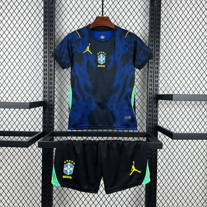 Kit Infantil Seleção Brasileira II 2026 Azul Away Copa do Mundo