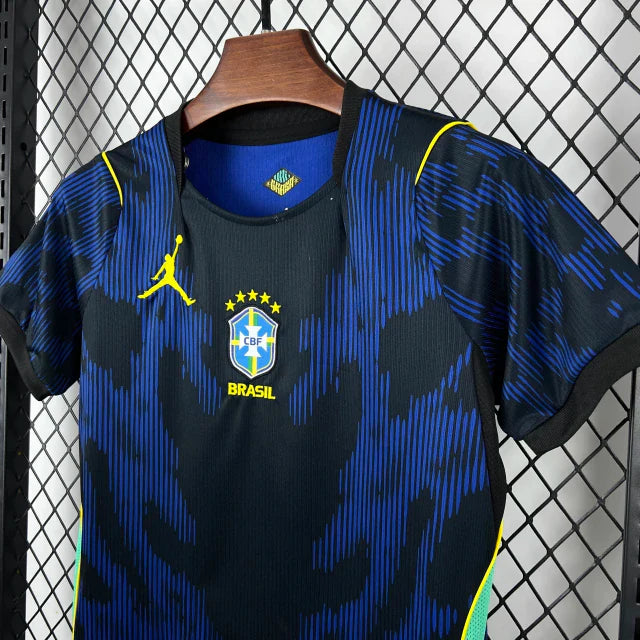 Kit Infantil Seleção Brasileira II 2026 Azul Away Copa do Mundo