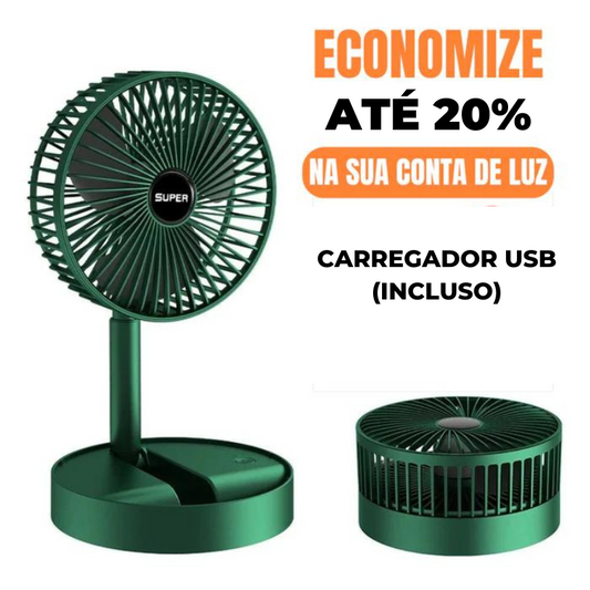 Ventilador Portátil Inteligente Silencioso - Power Fresh